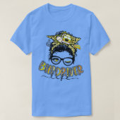 Schoolbuschauffeur — Bun Hair Bleaching mama T-shirt (Design voorkant)