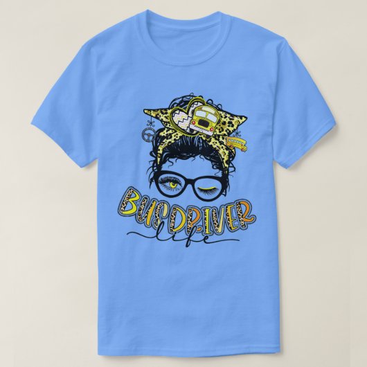 Schoolbuschauffeur — Bun Hair Bleaching mama T-shirt (Design voorkant)