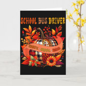 Schoolbuschauffeur dankbaar dankbaar Thanksgiving Kaart (Gele Bloem)