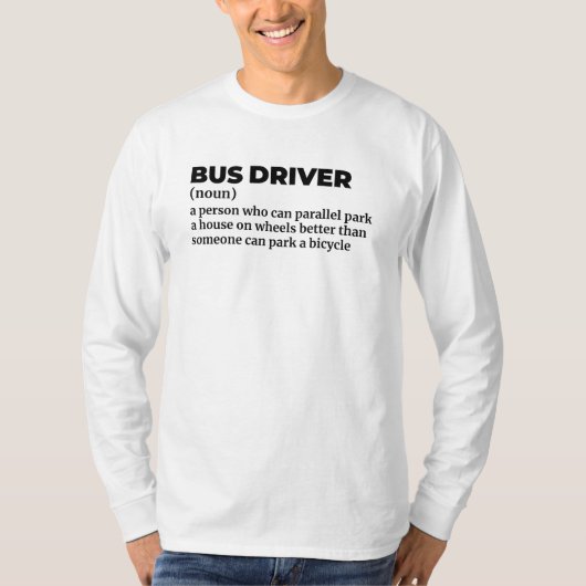Schoolbuschauffeur Definitie Shirt (Voorkant)