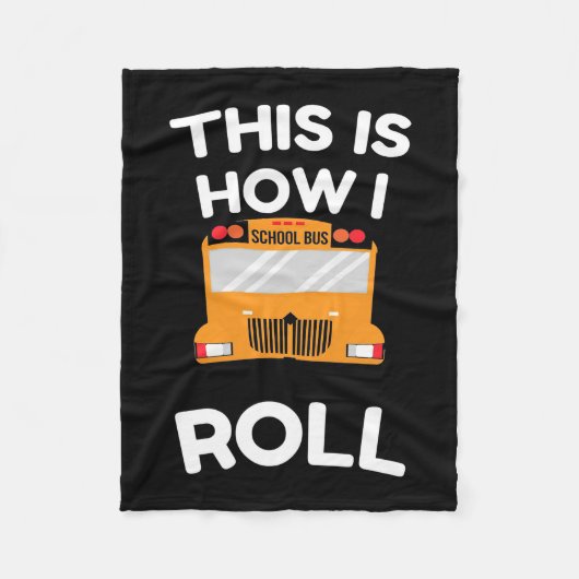 Schoolbuschauffeur Dit is hoe ik moet rollen Fleece Deken (Voorkant)