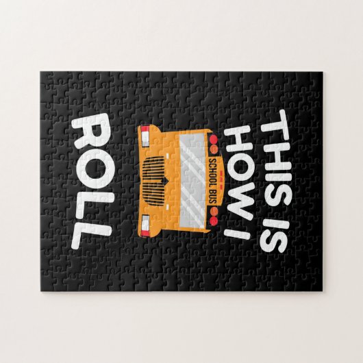 Schoolbuschauffeur Dit is hoe ik moet rollen Legpuzzel (Horizontaal)