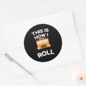 Schoolbuschauffeur Dit is hoe ik moet rollen Ronde Sticker (Envelop)