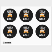 Schoolbuschauffeur Dit is hoe ik moet rollen Ronde Sticker (Vel)