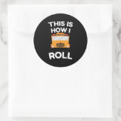 Schoolbuschauffeur Dit is hoe ik moet rollen Ronde Sticker (Tas)