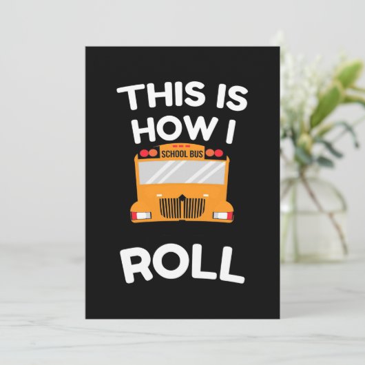 Schoolbuschauffeur Dit is hoe ik moet rollen Save The Date (Staand voorkant)