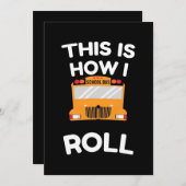 Schoolbuschauffeur Dit is hoe ik moet rollen Save The Date (Voorkant / Achterkant)