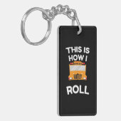 Schoolbuschauffeur Dit is hoe ik moet rollen Sleutelhanger (Voorkant Links)