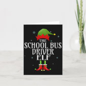 Schoolbuschauffeur Elf Xmas Matching Family Group  Kaart (Voorkant)