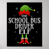 Schoolbuschauffeur Elf Xmas Matching Family Group  Poster (Voorkant)