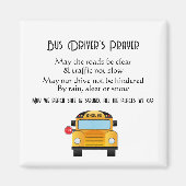 Schoolbuschauffeur Gebed Magneet (Voorkant)