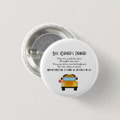 Schoolbuschauffeur Gebed Ronde Button 3,2 Cm (Voorkant /achterkant)
