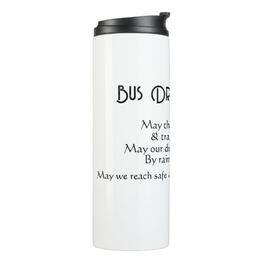 Schoolbuschauffeur Gebed Thermosbeker (Gedraaid links)