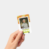 Schoolbuschauffeur Gele Confetti Kinderopvang Badg Badge (Handheld)