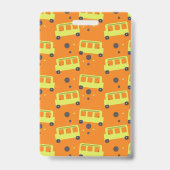 Schoolbuschauffeur Gele Confetti Kinderopvang Badg Badge (Achterkant)