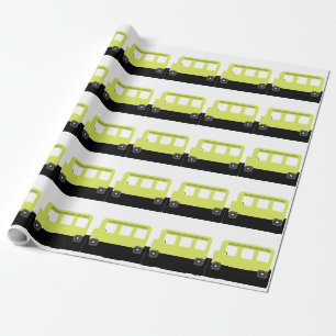 Schoolbuschauffeur Gele Confetti Leraar Cadeaupapier