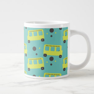 Schoolbuschauffeur Gele Confetti Leraar  Grote Koffiekop