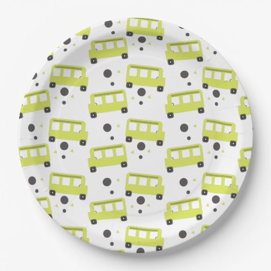 Schoolbuschauffeur Gele Confetti Leraar Papier P Papieren Bordje (Voorkant)