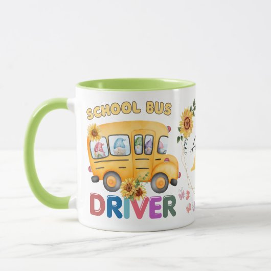 Schoolbuschauffeur gepersonaliseerd mok (Links)