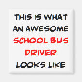 schoolbuschauffeur, geweldige magneet (Voorkant)