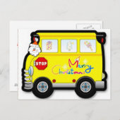 Schoolbuschauffeur Kerst Briefkaart (Voorkant / Achterkant)