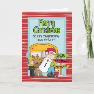 Schoolbuschauffeur Kerst Kaart