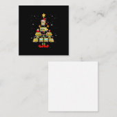 Schoolbuschauffeur Kerstboomcadeau Notitiekaartje (Voorkant / Achterkant)