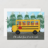Schoolbuschauffeur — Kerstleraar Briefkaart (Voorkant / Achterkant)