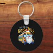 Schoolbuschauffeur Kerstmis Mis de Coole Bus Niet Sleutelhanger (Voorkant)