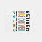 Schoolbuschauffeur kind achtergelaten na pensioen  fleece deken (Voorkant (Horizontaal))