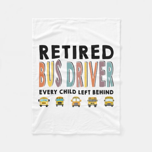 Schoolbuschauffeur kind achtergelaten na pensioen  fleece deken (Voorkant)
