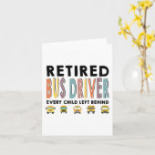 Schoolbuschauffeur kind achtergelaten na pensioen  kaart (Gele Bloem)