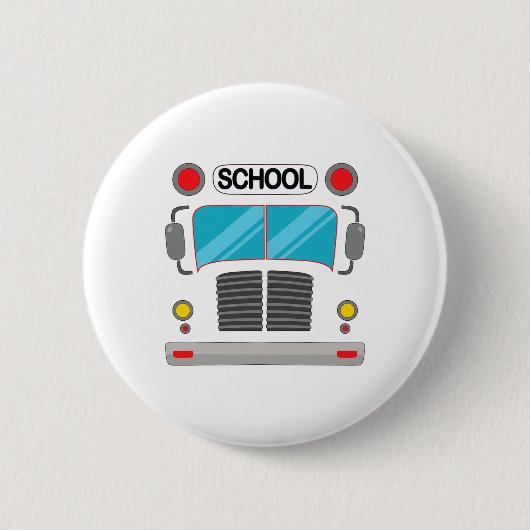 Schoolbuschauffeur kostuum Halloween Fun Volwassen Ronde Button 5,7 Cm (Voorkant)