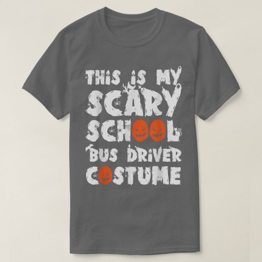 Schoolbuschauffeur Lazy Halloween Costume Funny Pu T-shirt (Design voorkant)