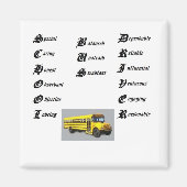 Schoolbuschauffeur Magneet (Voorkant)