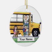 Schoolbuschauffeur - Mannelijk Keramisch Ornament (Rechts)