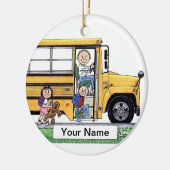 Schoolbuschauffeur - Mannelijk Keramisch Ornament (Links)