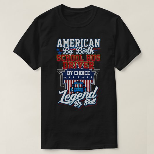 Schoolbuschauffeur naar keuze t-shirt (Design voorkant)