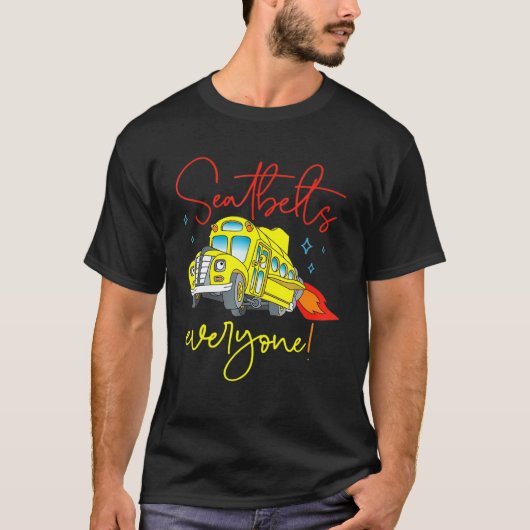 Schoolbuschauffeur naar school t-shirt (Voorkant)