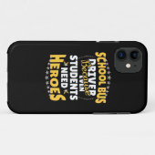 Schoolbuschauffeur omdat studenten helden nodig he Case-Mate iPhone case (Achterkant (horizontaal))