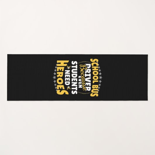 Schoolbuschauffeur omdat studenten helden nodig he yogamat (Voorkant (horizontaal))