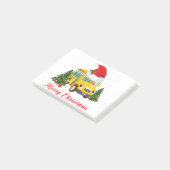 Schoolbuschauffeur santa hat merry kerst post-it® notes (Schuin)