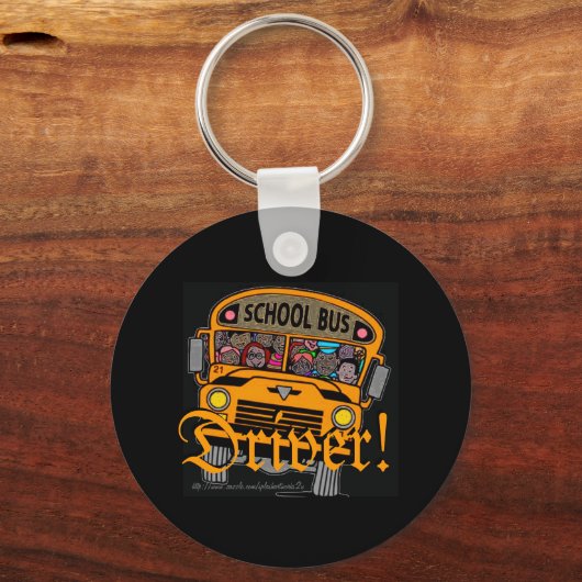 "Schoolbuschauffeur" Sleutelhanger (Voorkant)