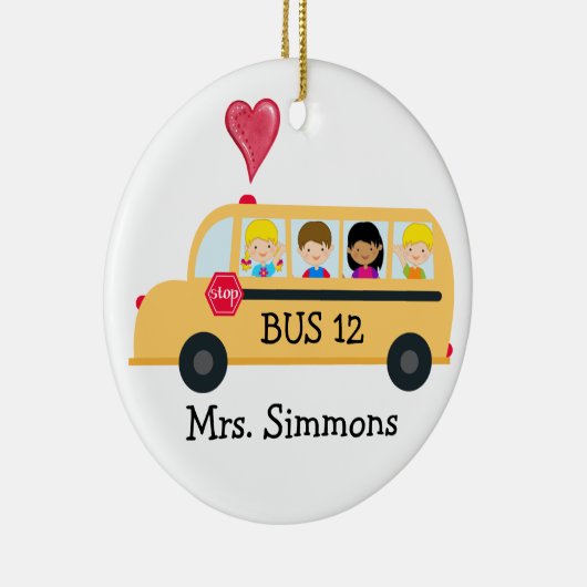 Schoolbuschauffeur - SRF Keramisch Ornament (Rechts)