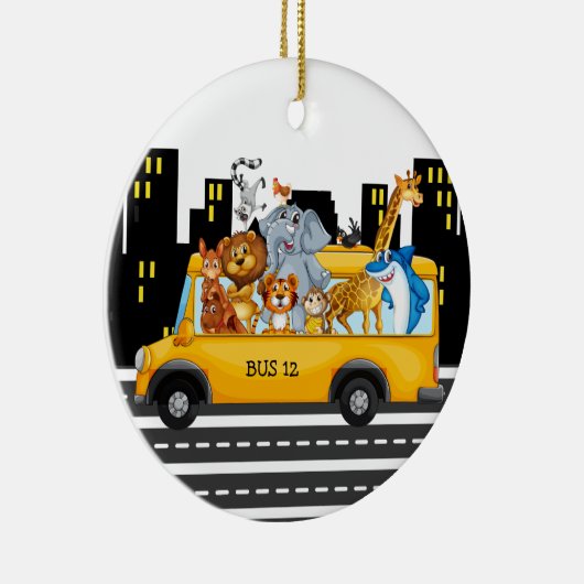 Schoolbuschauffeur - SRF Keramisch Ornament (Rechts)