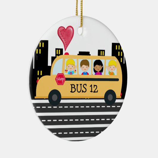 Schoolbuschauffeur - SRF Keramisch Ornament (Rechts)