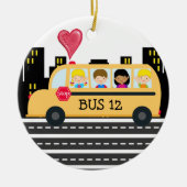 Schoolbuschauffeur - SRF Keramisch Ornament (Voorkant)
