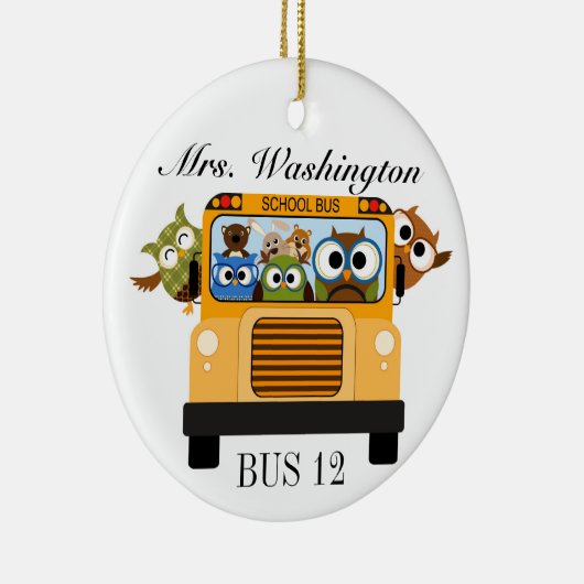 Schoolbuschauffeur - SRF Keramisch Ornament (Rechts)