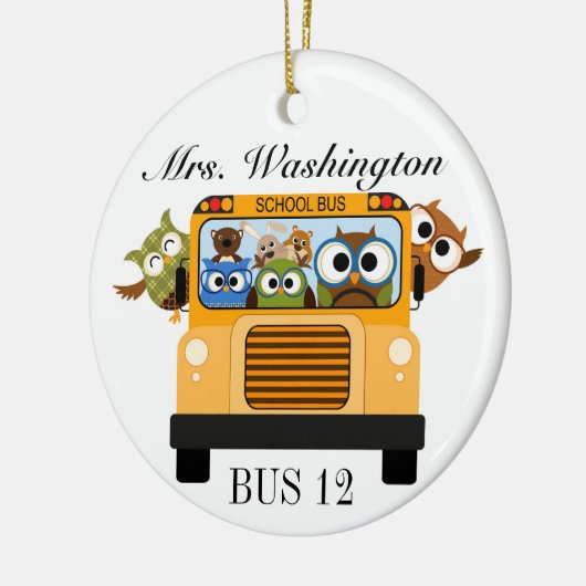 Schoolbuschauffeur - SRF Keramisch Ornament (Links)