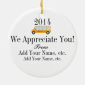 Schoolbuschauffeur - SRF Keramisch Ornament (Achterkant)